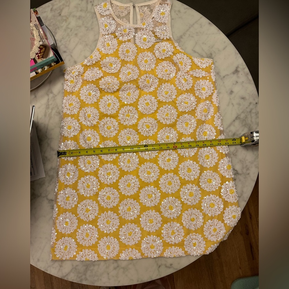 Trina Turk Yellow Floral Lace Midi Dress - Picture 5 of 6